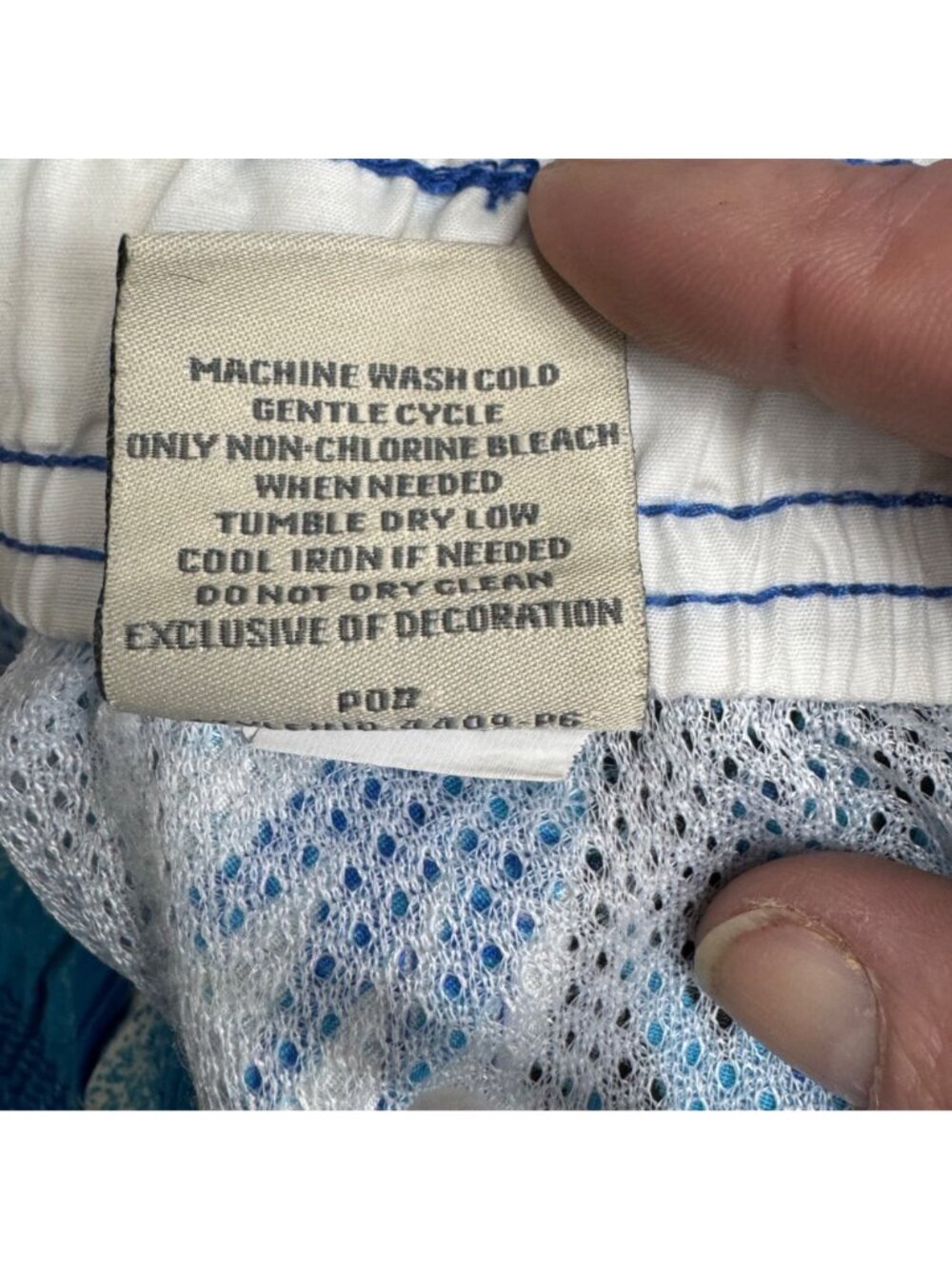 U.S. Polo Assn. Mens Blue Floral Swim Trunks Medium Hawaiian Print Stretch Waist - Picture 6 of 10